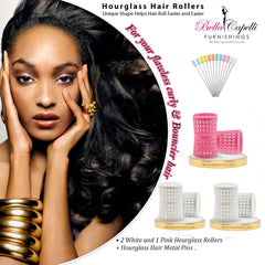 Hourglass All Hair Types Unisex Rollers-Yellow 27mm/1.06in – Pack of 12