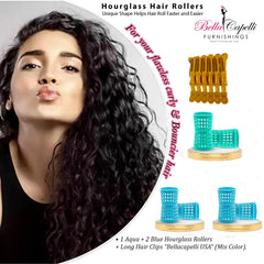 20% OFF - 2 Packs Blue + 1 Aqua + 12 pack of Bella Hair Clips