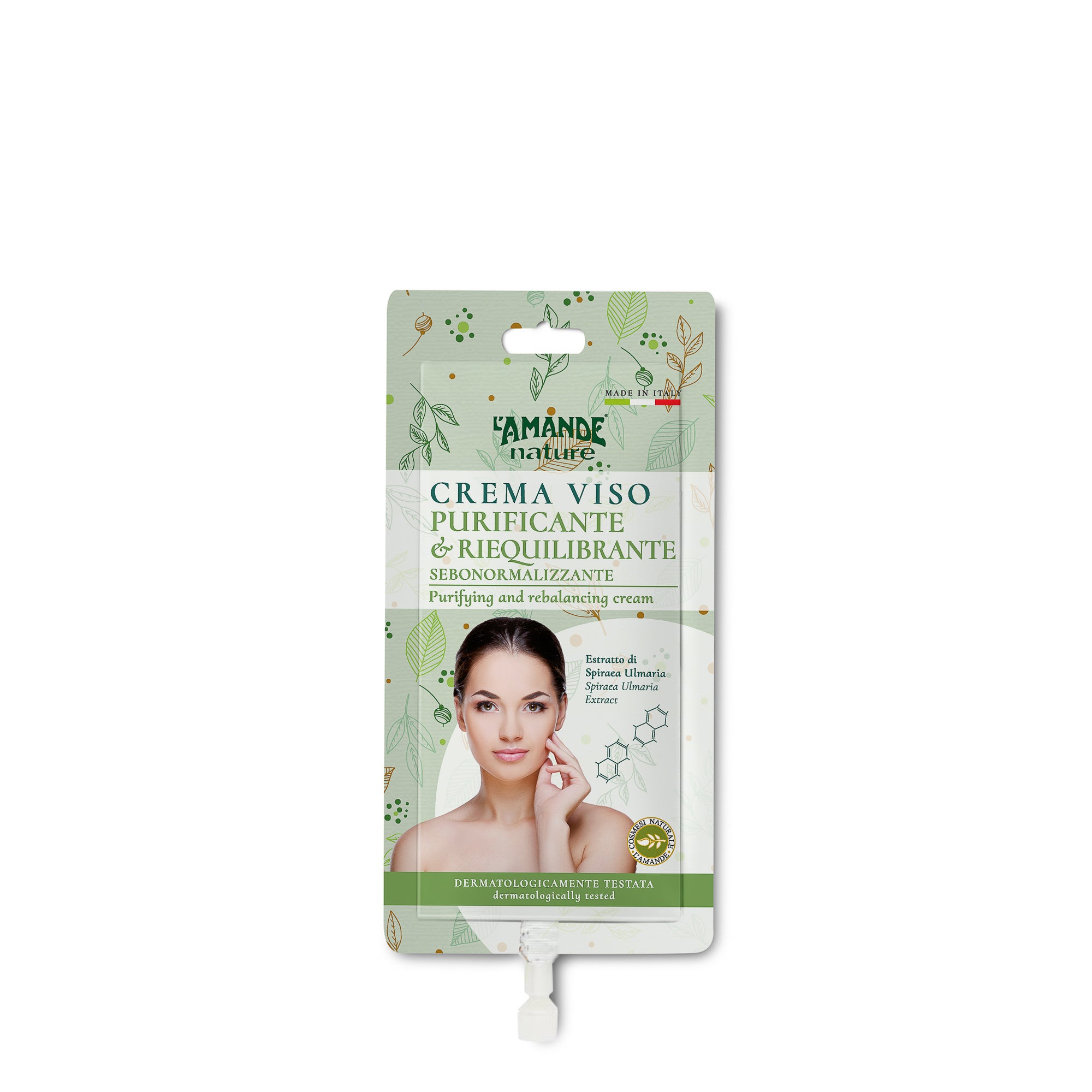 Allantoin known for its marked calming and soothing activity Zinc PCA known for its normalizing and rebalancing action Spiraea Ulmaria extract with a delicate astringent, toning and revitalizing action Specific Blend specially designed to purify the skin improving its appearance Formulated using dermo-compatible ingredients, with high skin tolerability. 91% ingredients of natural origin in the formula Made in Italy