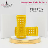 Hourglass All Hair Types Unisex Rollers-Yellow 27mm/1.06in – Pack of 12