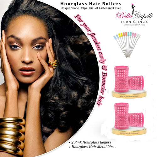 20% OFF - 2 Pack of Large Pink + Hourglass Hair Pins
