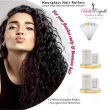 Load image into Gallery viewer, 20% OFF - 2 Pack of WHITE (Pack of 6 pieces) + Bag of 25 Hourglass Metal Natural Hair Pins (4.5 inches long)