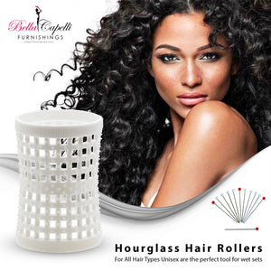 Hourglass All Hair Types Unisex Rollers- Aqua HGR 32mm/1.26in – Pack of 12