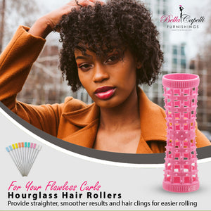 20% OFF - 2 Pack of WHITE (Pack of 6 pieces) + Bag of 25 Hourglass Metal Natural Hair Pins (4.5 inches long)