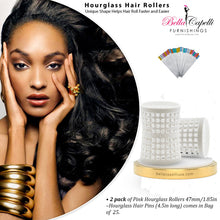 Load image into Gallery viewer, Bag of 25 Hourglass Metal Natural Hair Pins (4.5 inches long)