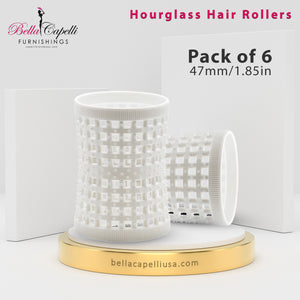 Hourglass All Hair Types Unisex Rollers- Aqua HGR 32mm/1.26in – Pack of 12