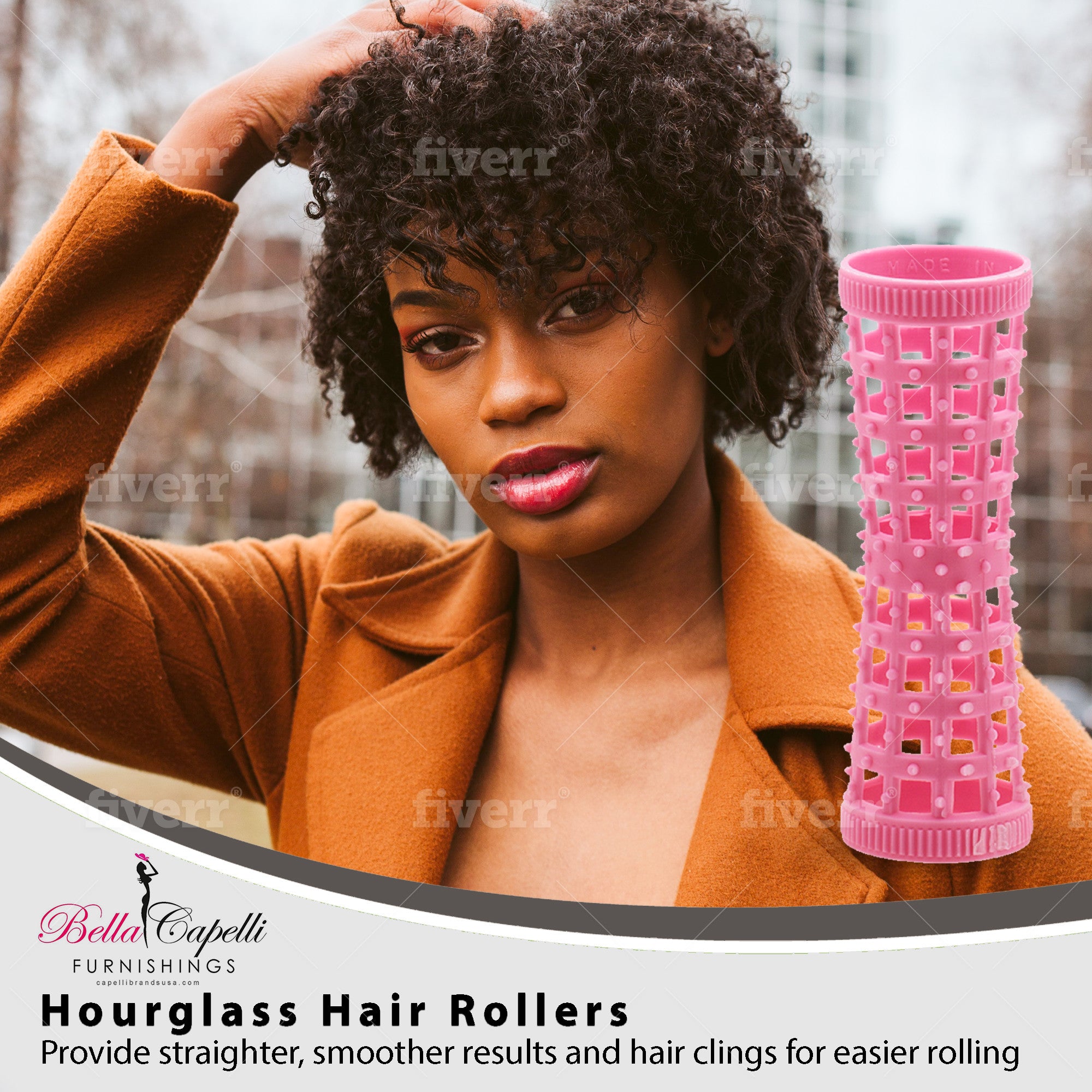 thumbnail image 2 of 2 Pack Large Pink & Hourglass Hair Pins - Stylish Hair Accessories 2 of 2