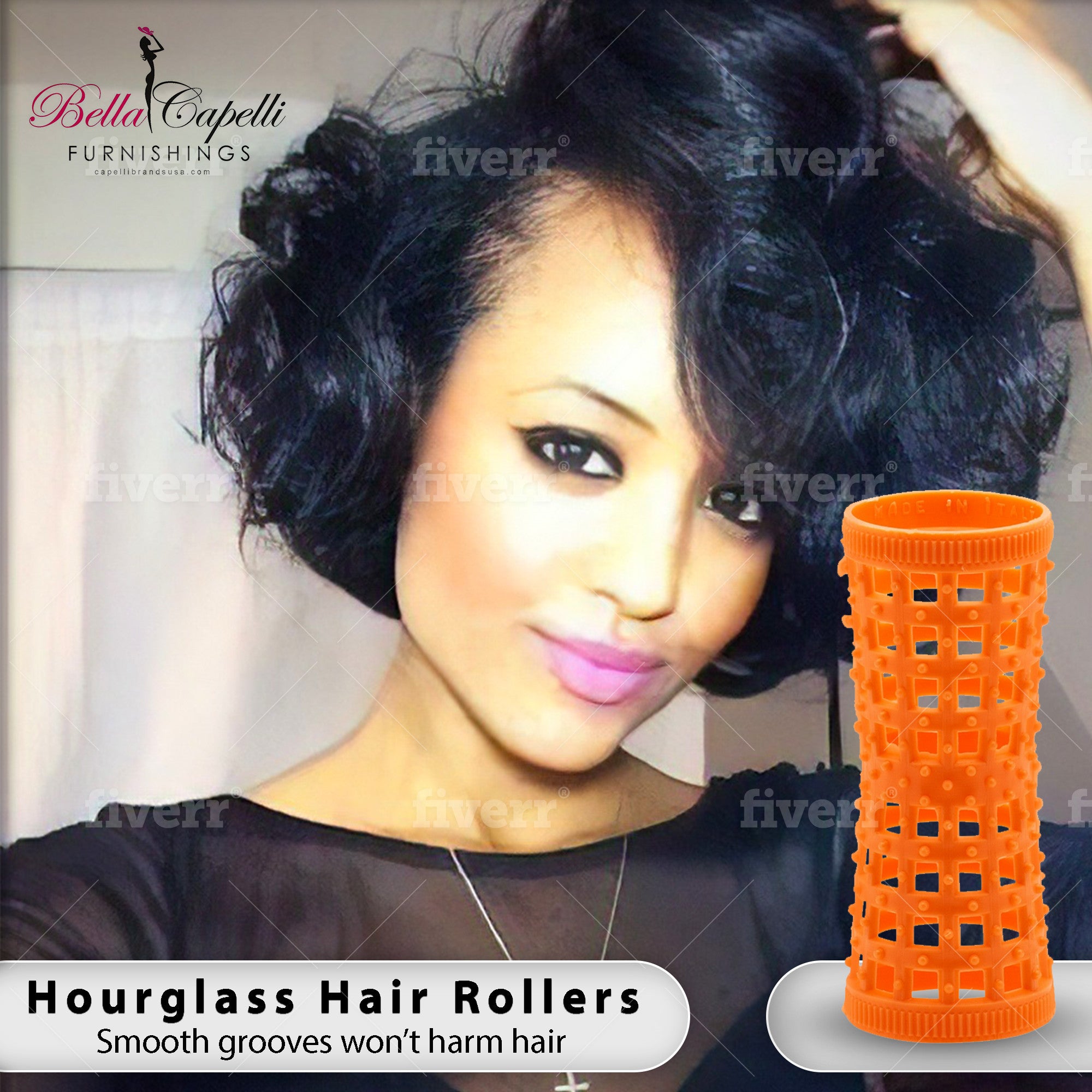 Hourglass All Hair Types Unisex Rollers- Aqua HGR 32mm/1.26in – Pack of 12
