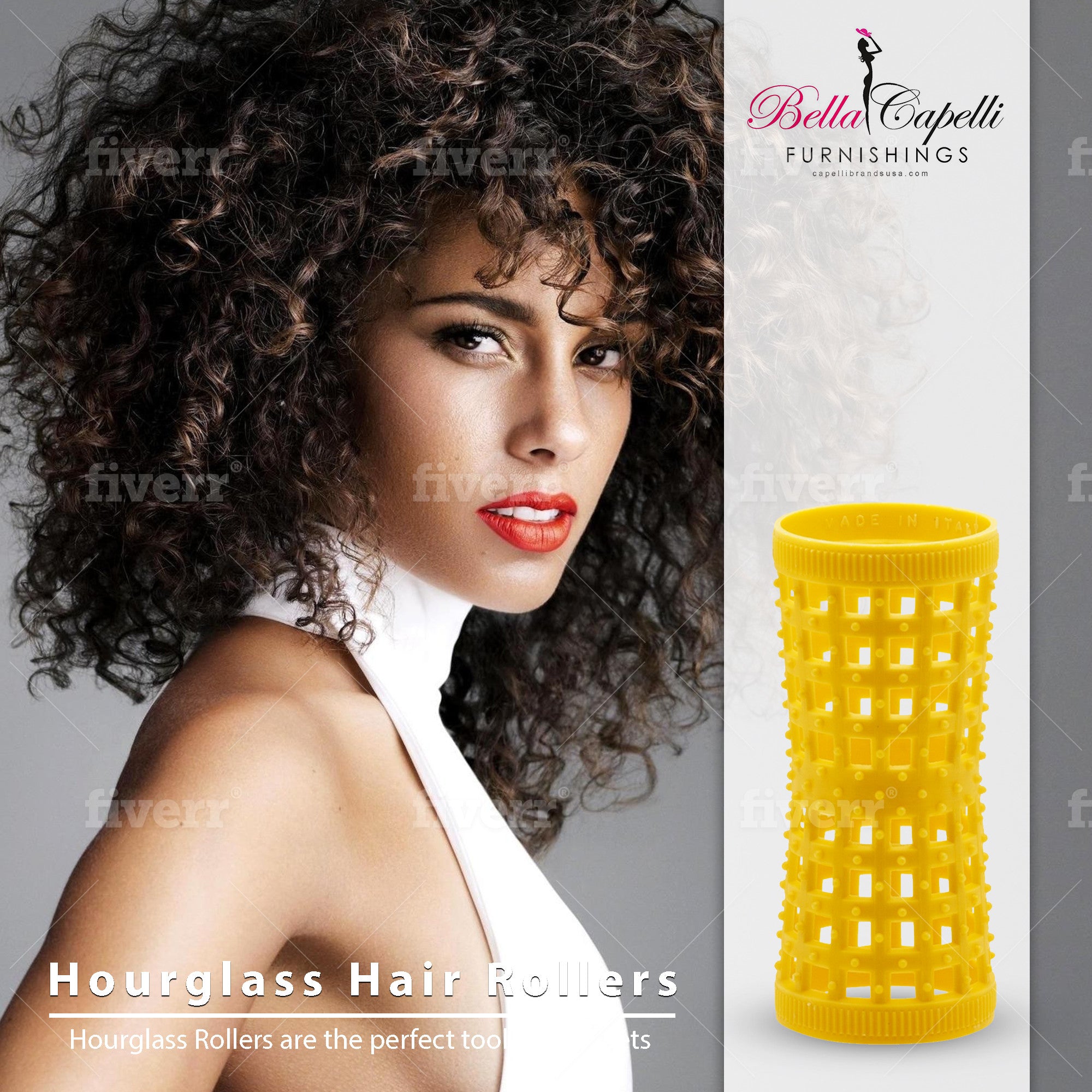 Hourglass All Hair Types Unisex Rollers- Aqua HGR 32mm/1.26in – Pack of 12